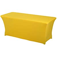 Los mejores  - HAORUI Spandex Lycra Elástica 122×60×60cm Cubierta de Mesa Paño de Rectangular Adecuado a la Mesa de Banquetes…
